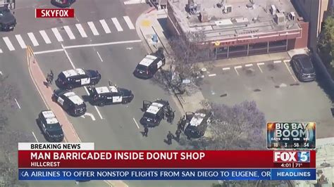 Suspect surrenders after SWAT standoff at Hillcrest donut shop